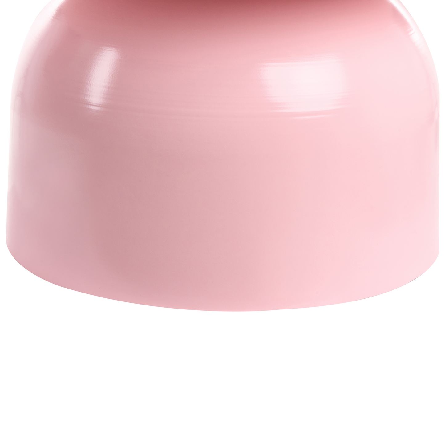 Pastel Pink Metal Round Coffee Table With Geometric Form