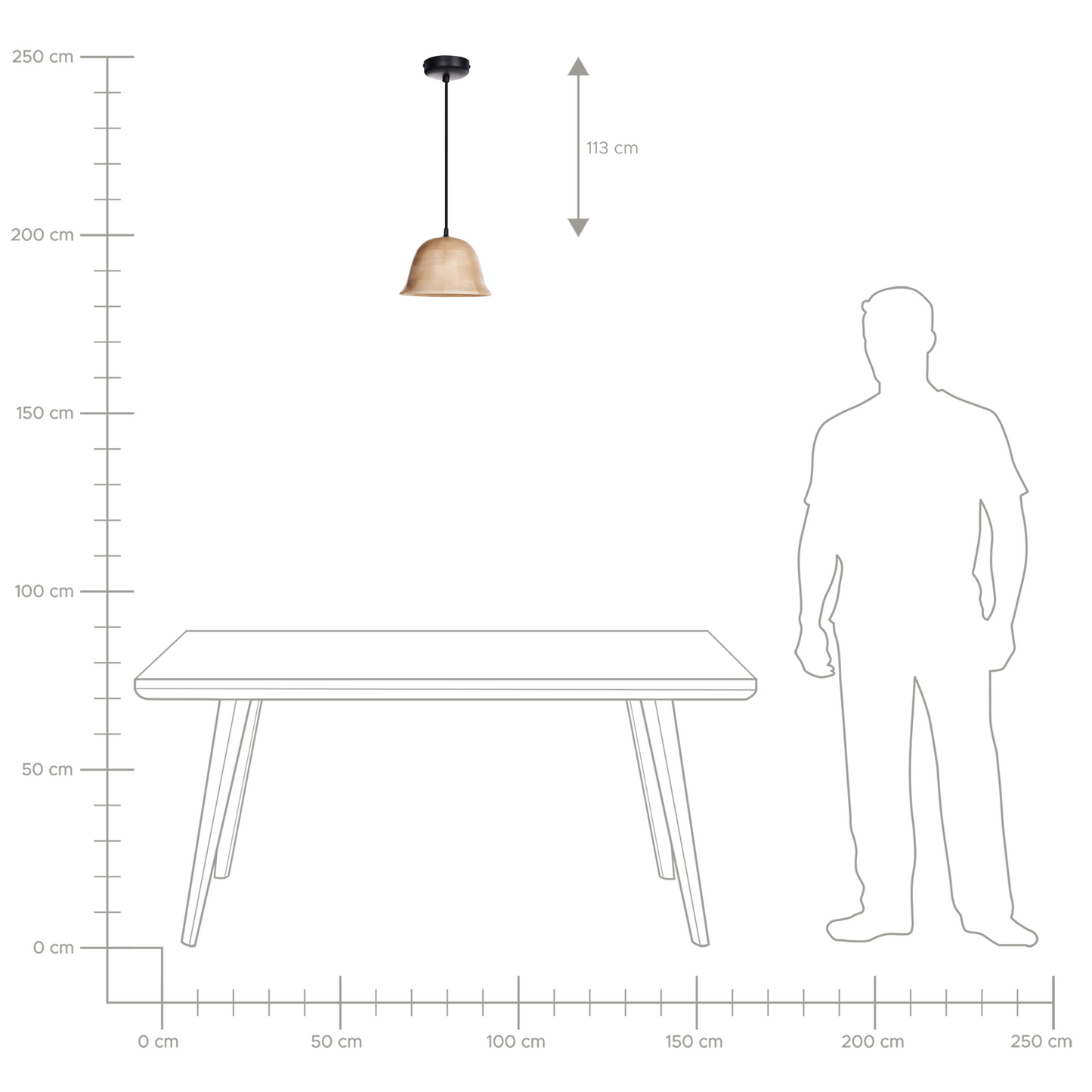 Pendant Lamp Light Brown Round Shade Ceiling Lamp