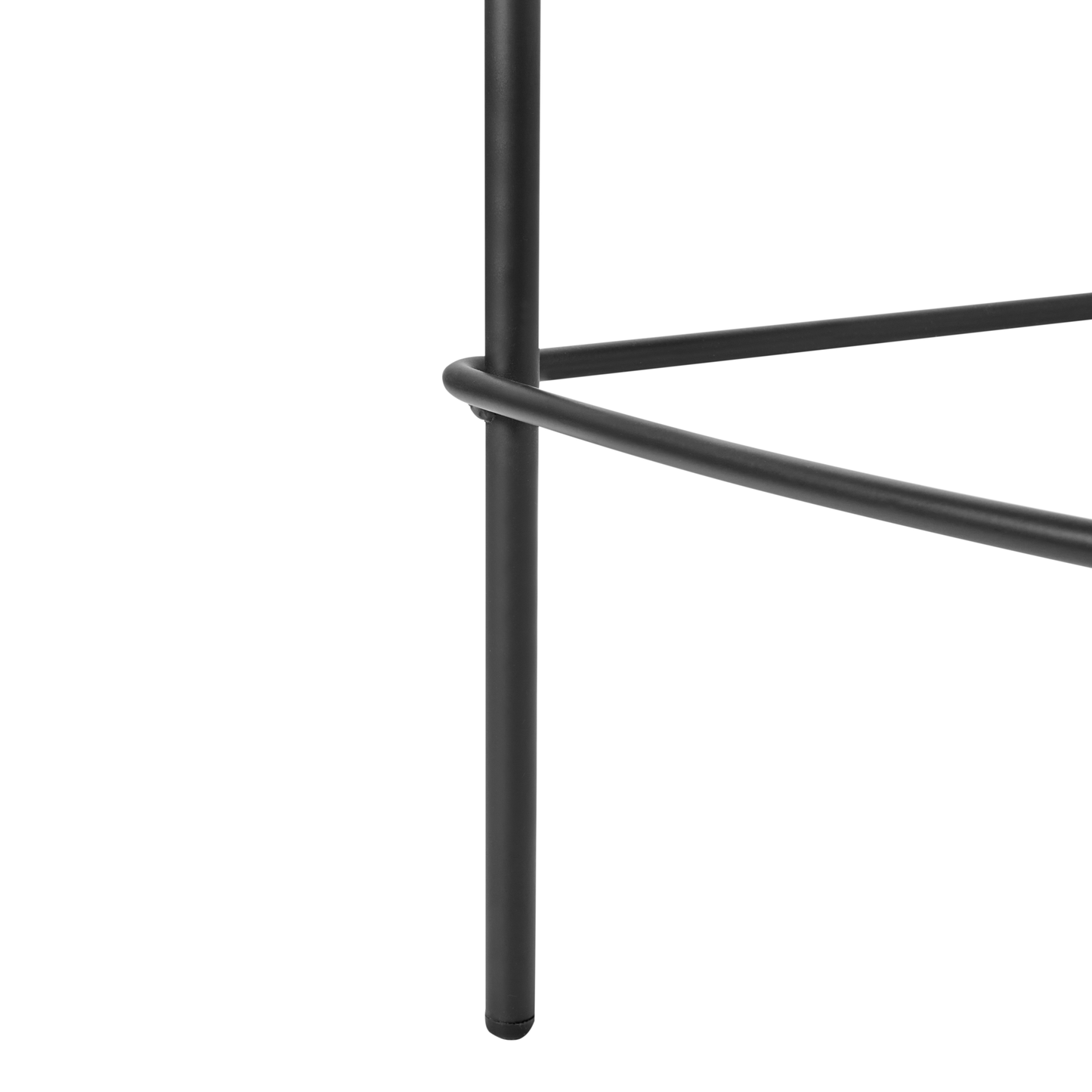 Set Of 2 Bar Chairs Light Grey Faux Linen Black Iron Frame