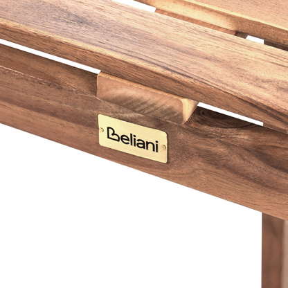 Garden Bistro Table Brown Acacia Foldable Half Round 70 x 44