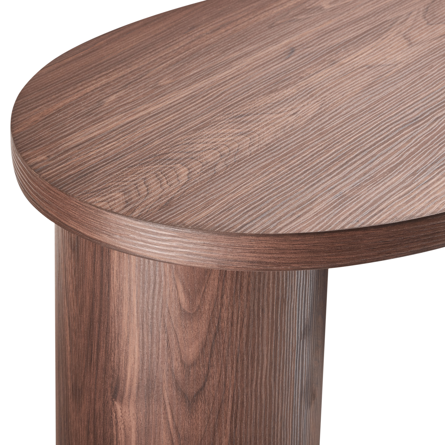 NovaCasa Kidney Shaped Coffee Table Dark Walnut Veneer 130 By 52 Cm Modern Living Room