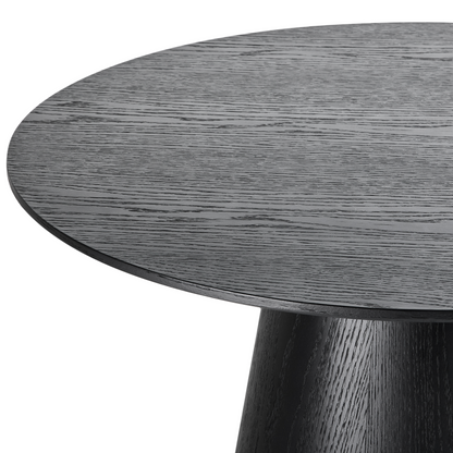 Nova Black MDF Coffee Table 80x80 cm With Conical Base