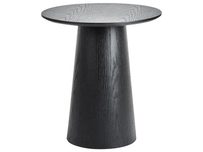 NovaHome Side Table Black MDF Top Veneer 50x50cm Conical Base