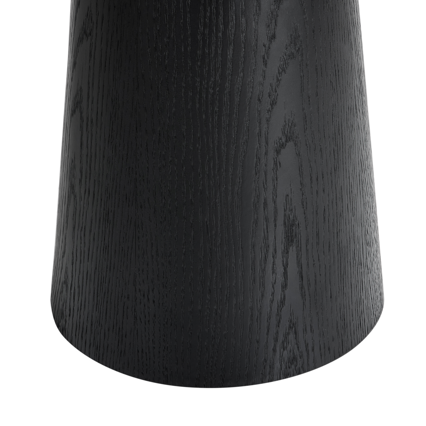 NovaHome Side Table Black MDF Top Veneer 50x50cm Conical Base