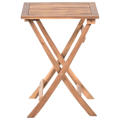 Verdant Casa 3 Piece Acacia Wood Patio Bistro Set Folding Brown Black