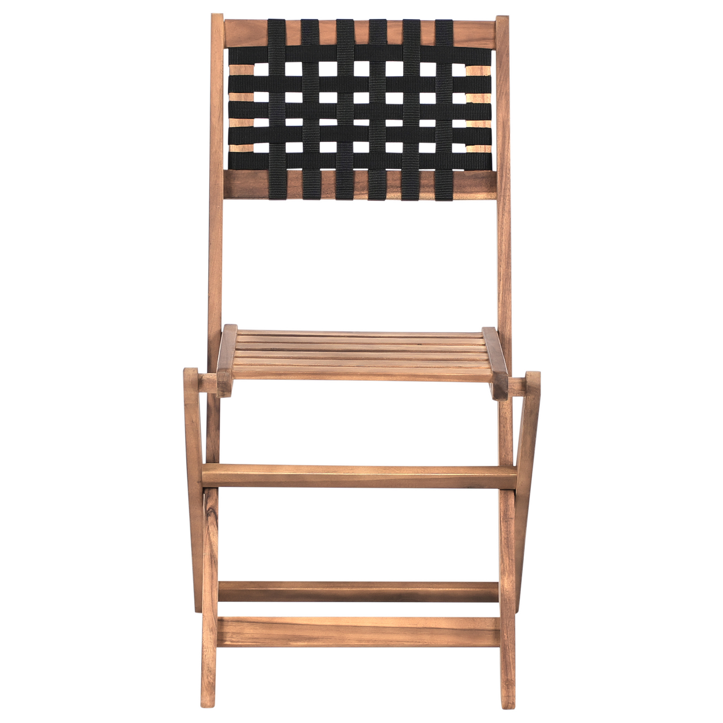 Verdant Casa 3 Piece Acacia Wood Patio Bistro Set Folding Brown Black