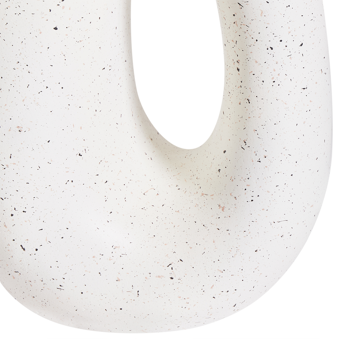 Accent Side Table Off-White Terrazzo Effect 42 x 28cm