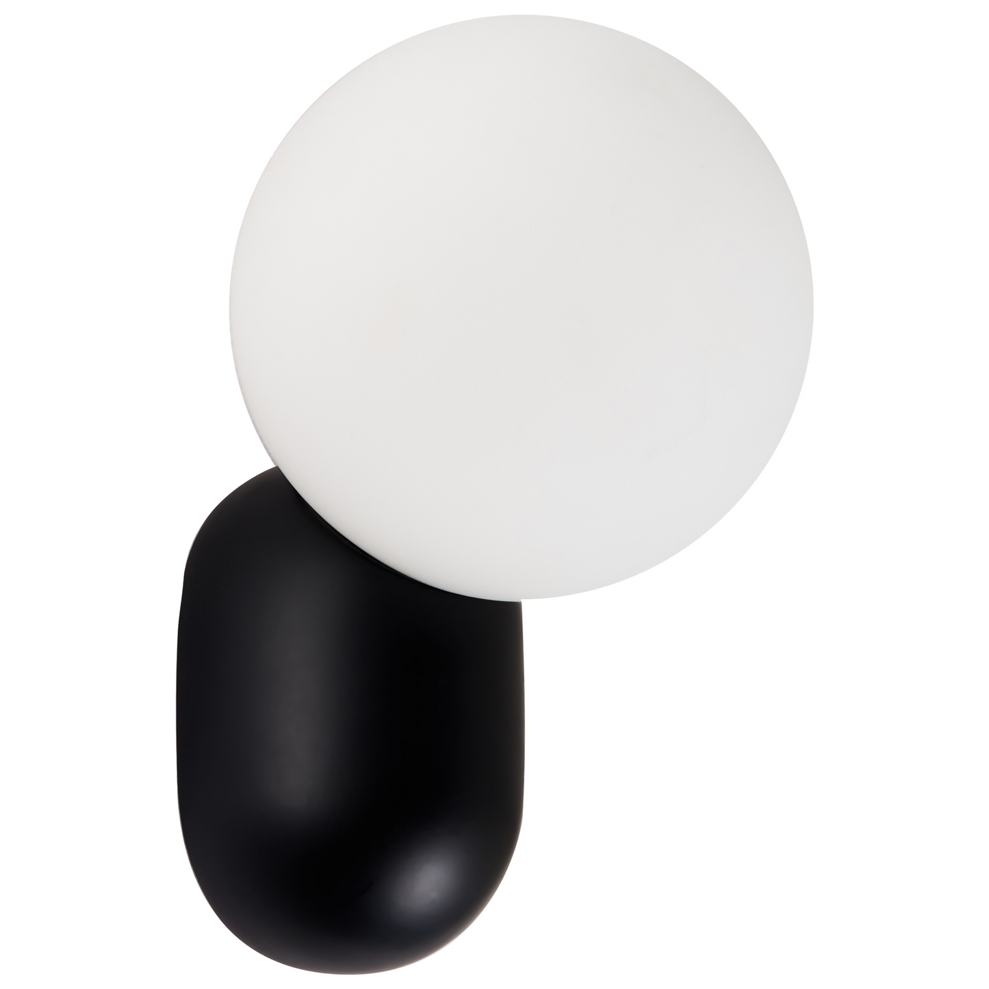 Set Of 2 Black Resin Glass Globe Wall Lamps Vintage Style Home Lighting