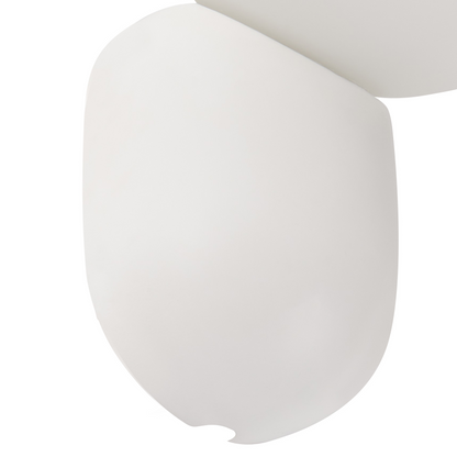 2 Pack White Resin Opaque Glass Globe Wall Lamps Vintage Style