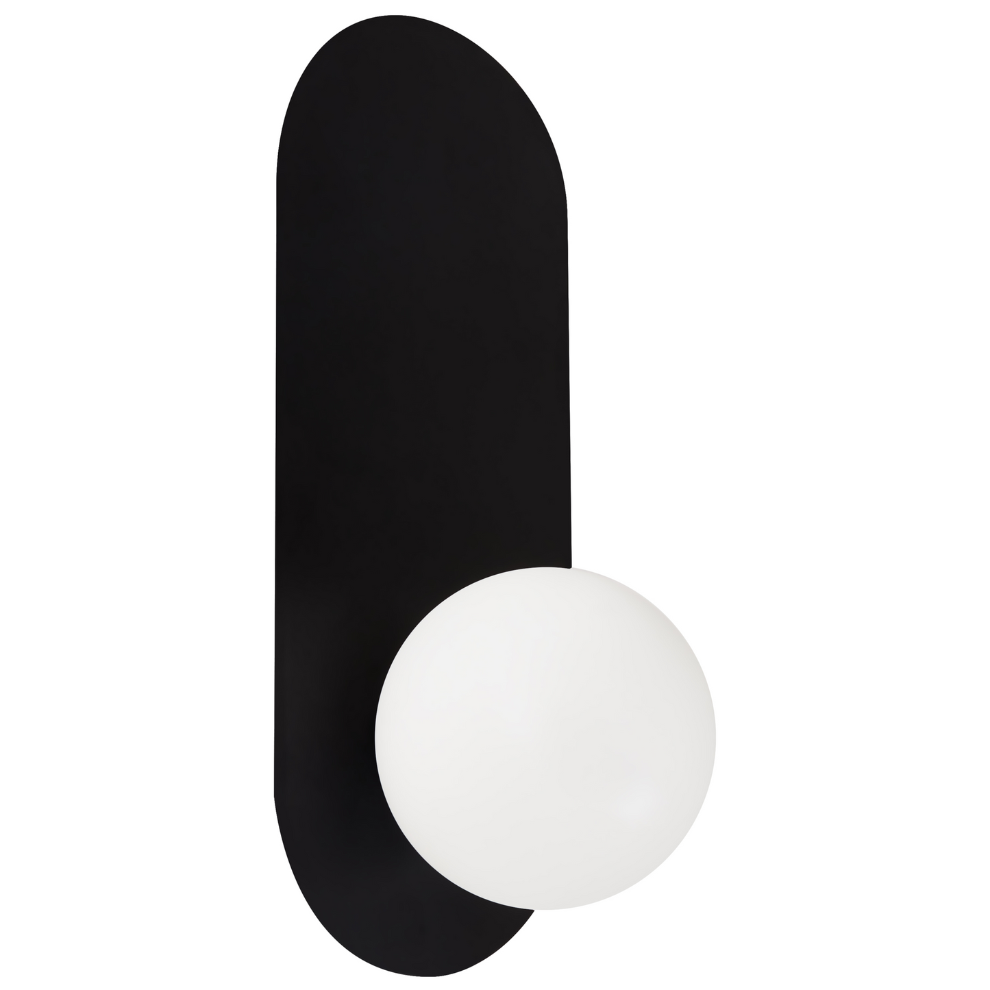 Lighting Set of 2 Black Metal Wall Lamps With Opaque Glass Globes Vintage Style