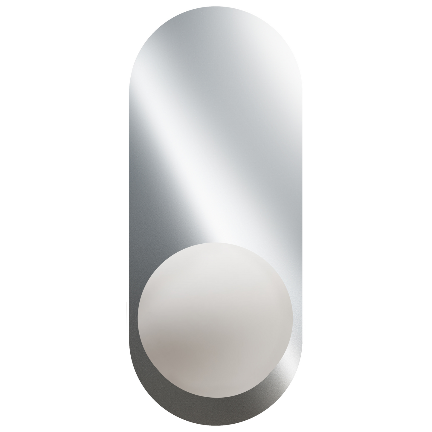 Home Set of 2 Silver Wall Lamps With Opaque Glass Globes