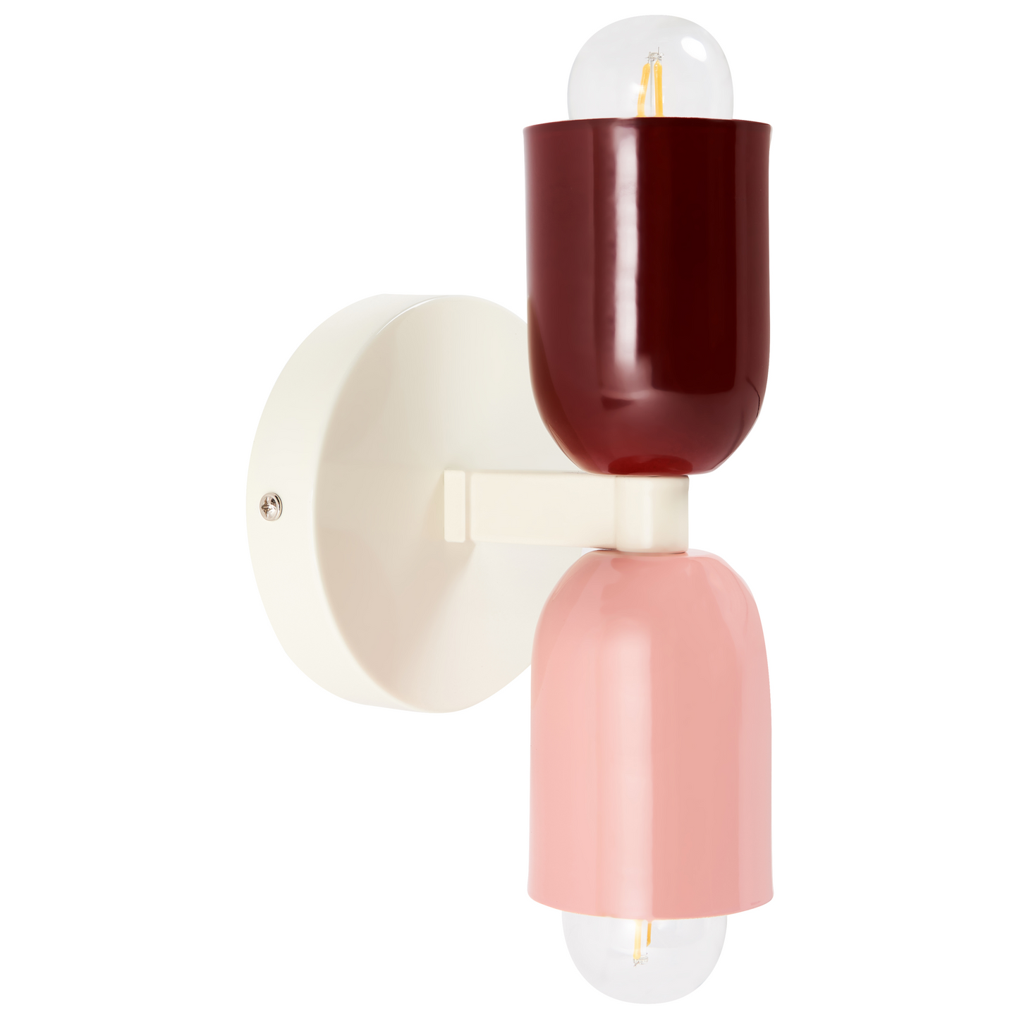 Set Of 2 Multicolor Up Down Metal Shades Wall Lamps
