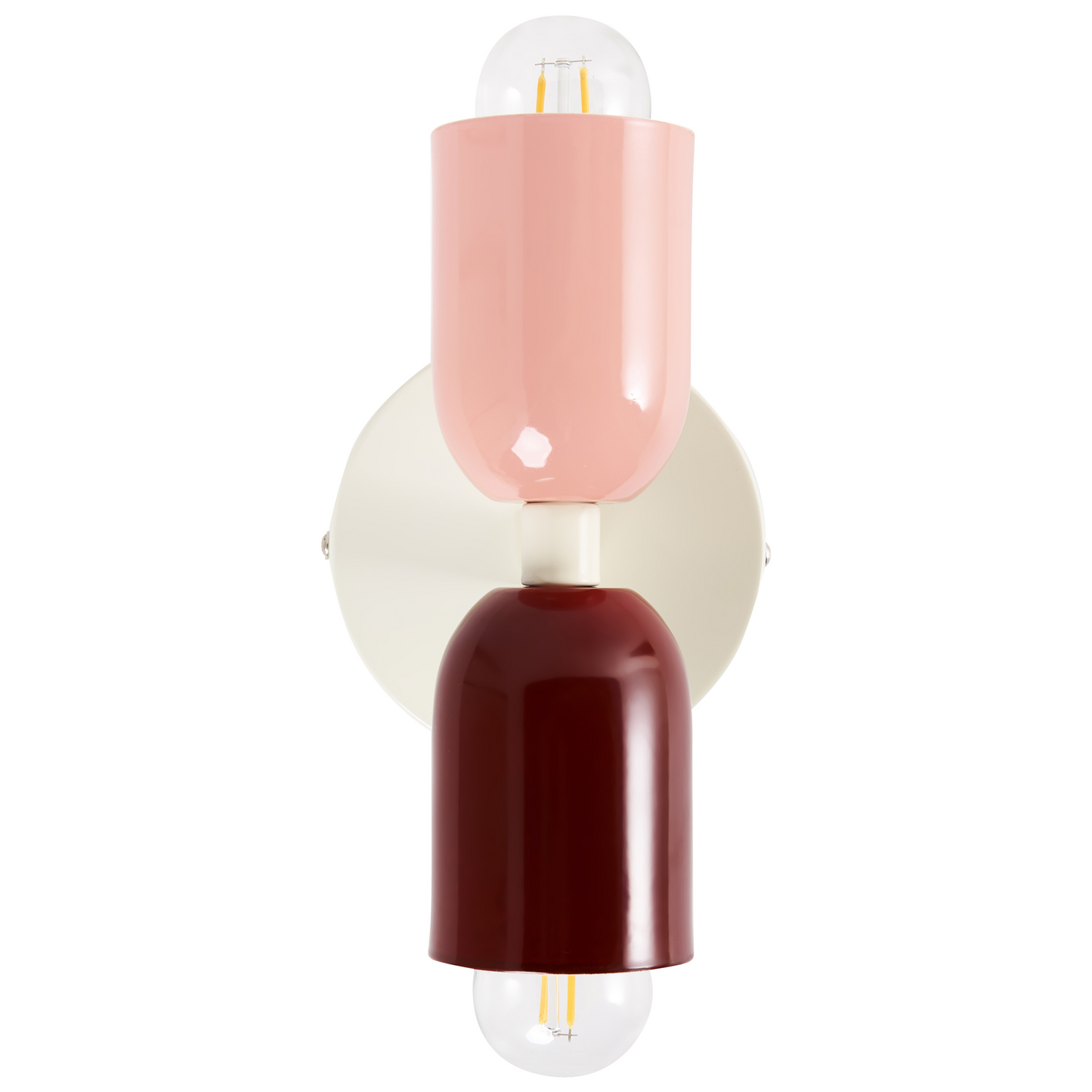 Set Of 2 Multicolor Up Down Metal Shades Wall Lamps