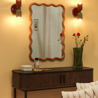 Luma Set Of 2 Wall Lamps Red Green Metal Shades Up Down Sconces