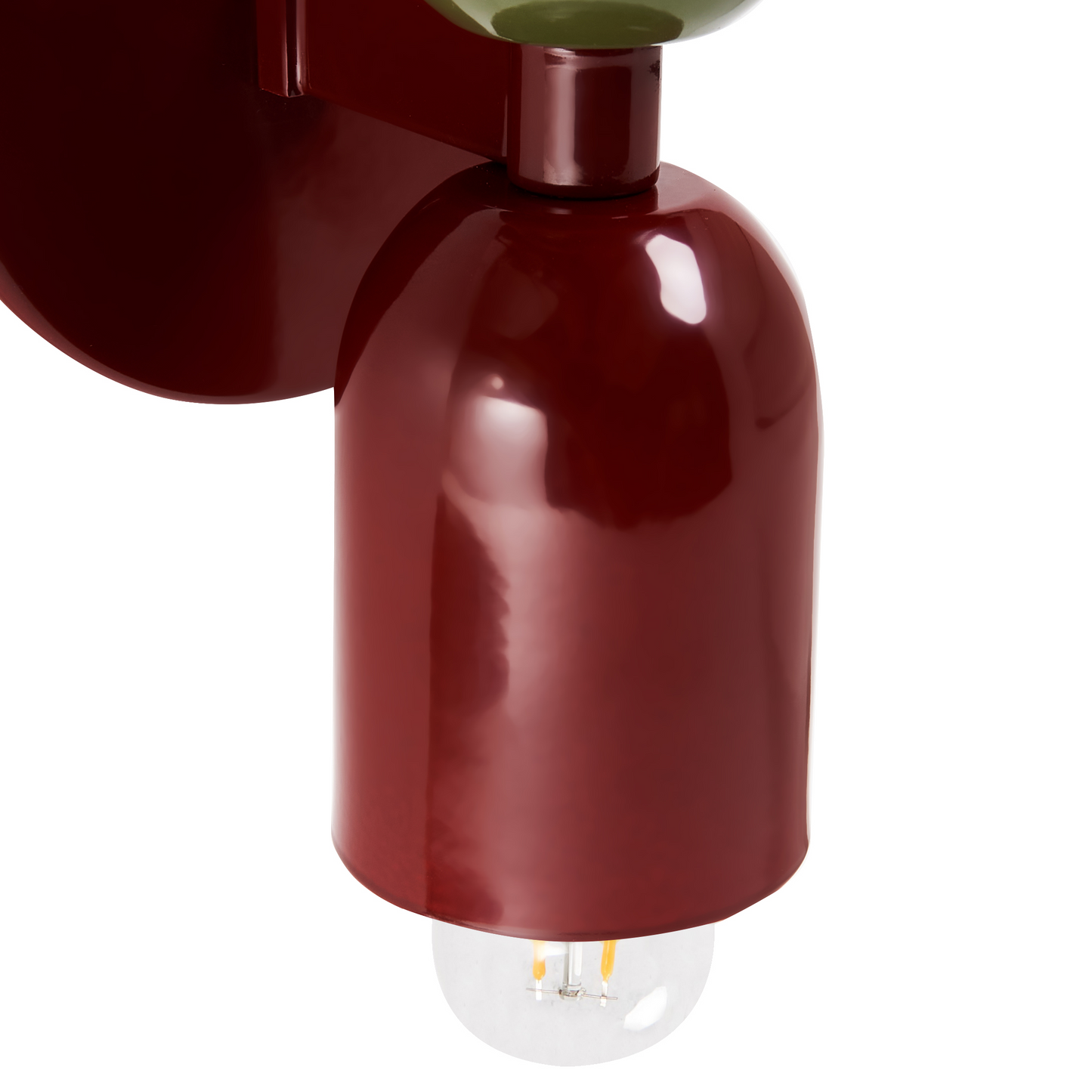 Luma Set Of 2 Wall Lamps Red Green Metal Shades Up Down Sconces