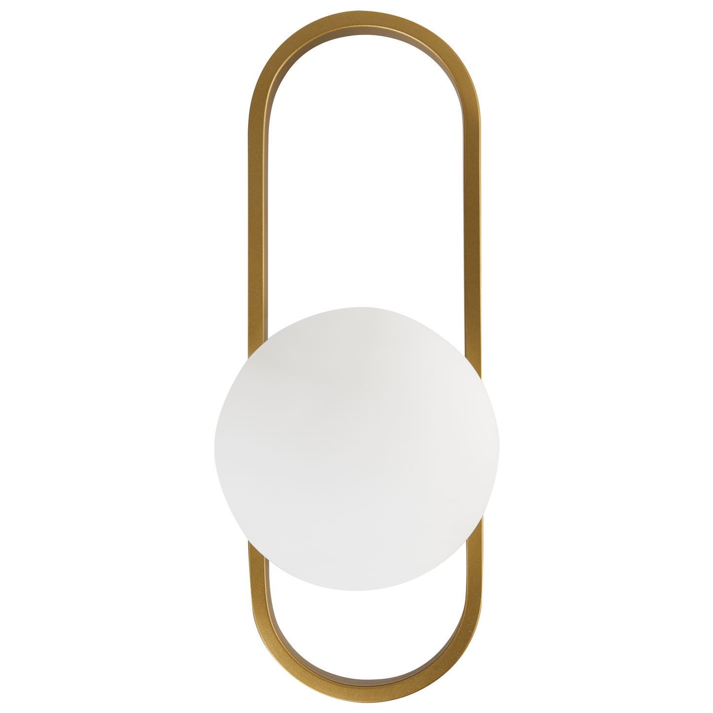 Wall Lamp Gold Metal Base Opaque Glass Lampshade Geometric Modern Design