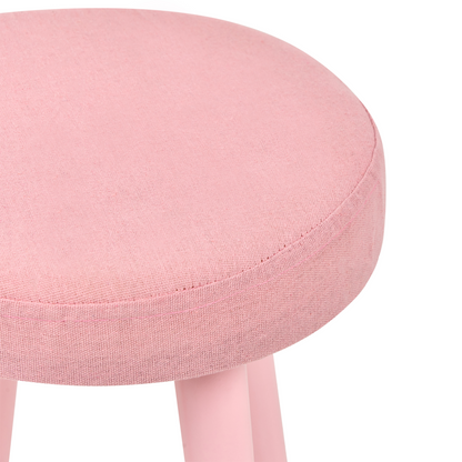 BrightNest Pink Kids Dressing Table With Mirror And Stool 1 Drawer