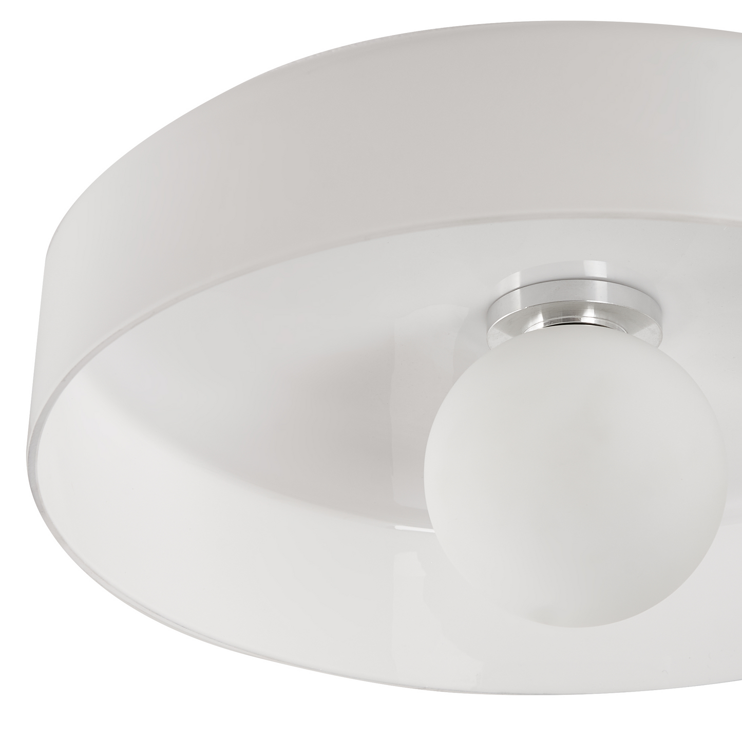 Ceiling Lamp Flush Mount White Glass Shade for Low Ceilings