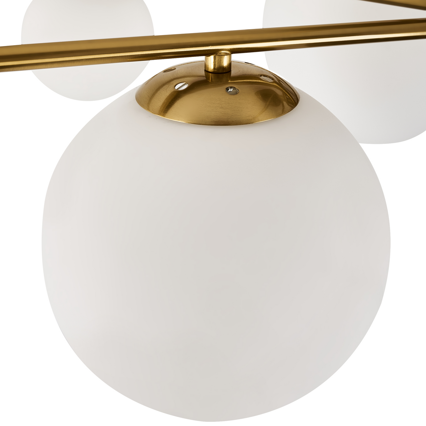 Glamout Gold Ceiling Lamp With Six Globe Glass Shades