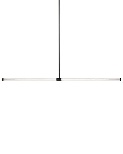 Black Metal Inbuilt LED Pendant Lamp Linear