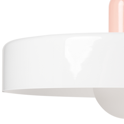 Pendant Lamp White Glass Shade With Inner Globe Spherical Glass Pendant Light For Hallways