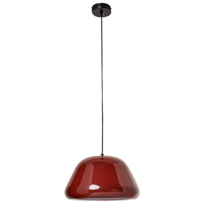 Red Metal Glossy Pendant Lamp Modern Vintage Inspired