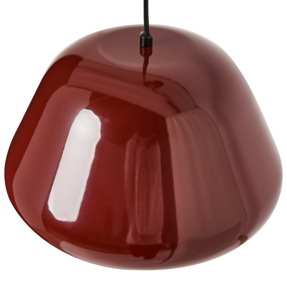 Red Metal Glossy Pendant Lamp Modern Vintage Inspired