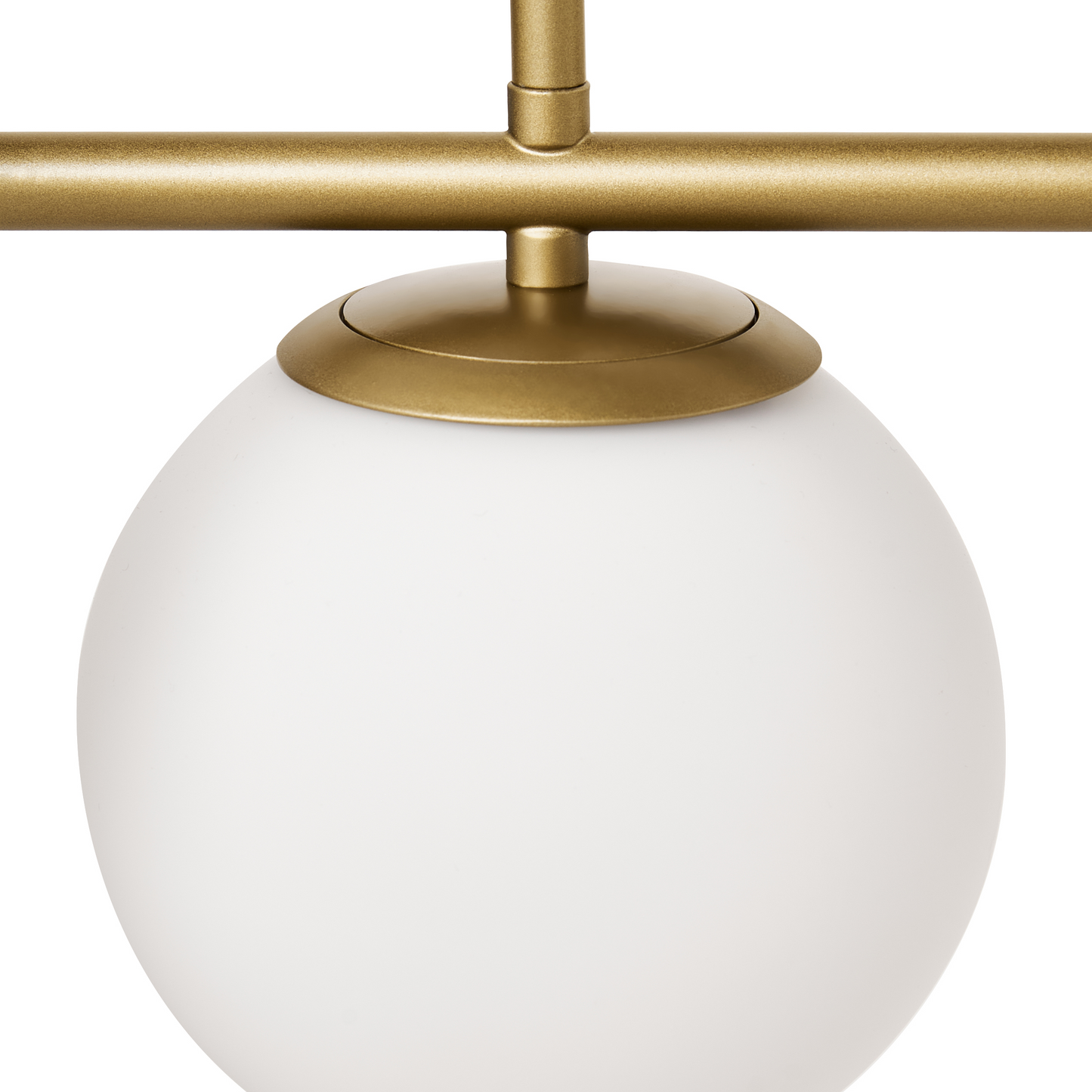 Gold Metal Ceiling Lamp With 7 Glass Globes
