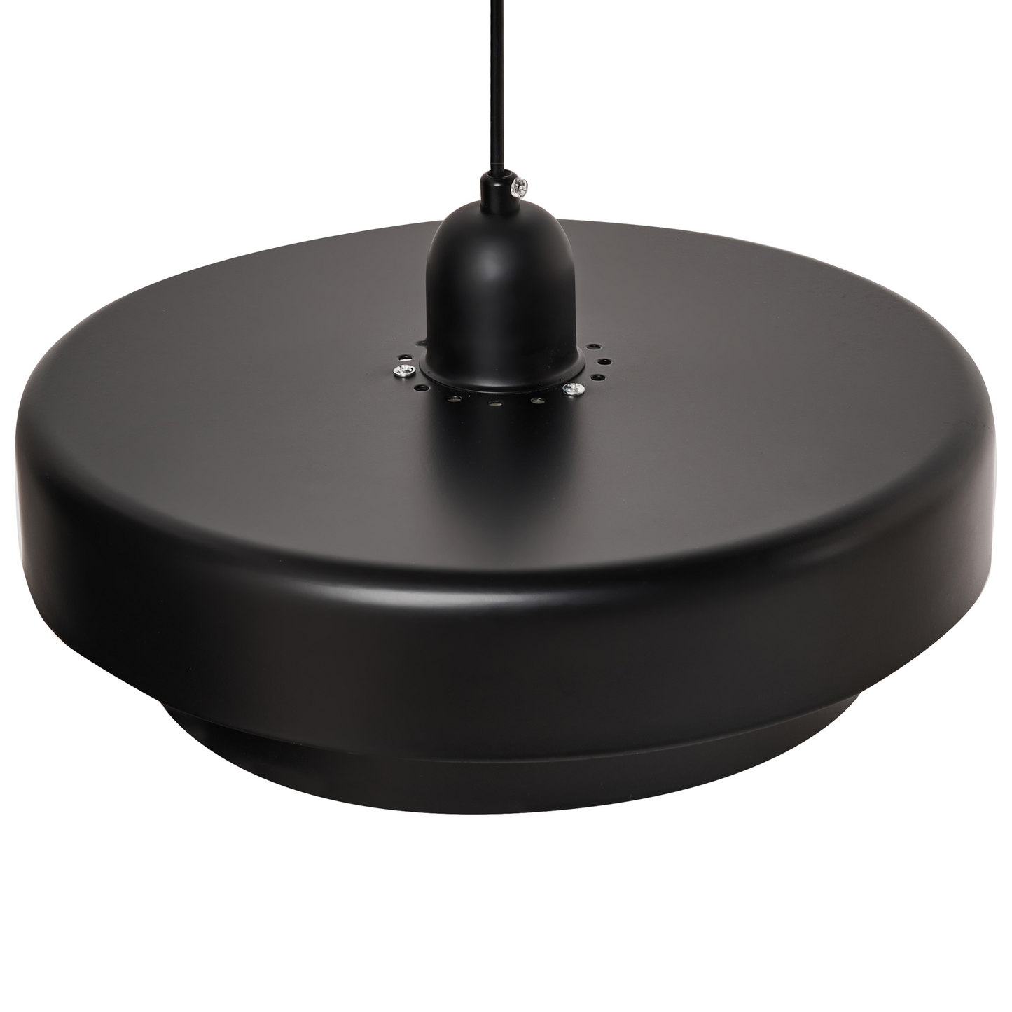 Pendant Lamp Matte Black Metal Tiered Design