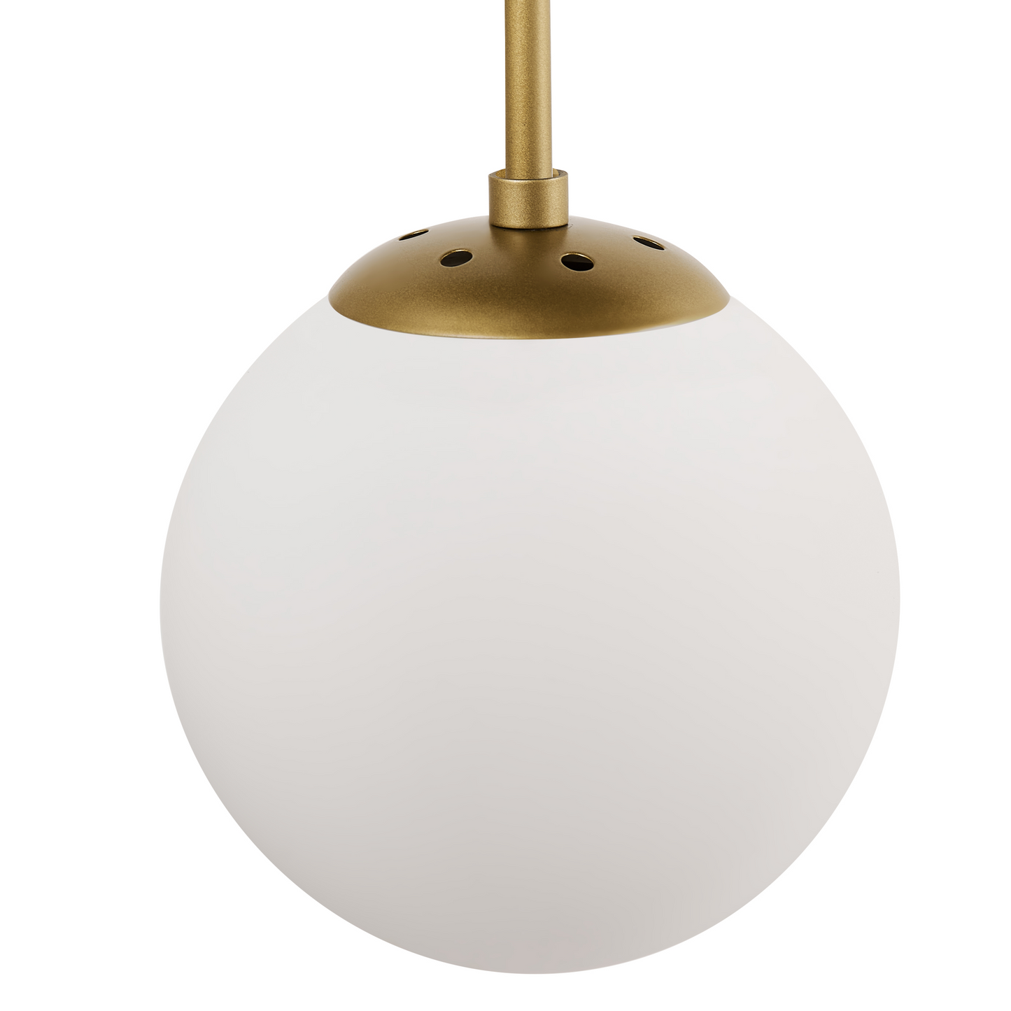 Ceiling Lamp Gold Metal With Six Globe Glass Shades Glamour Style For Dining Rooms