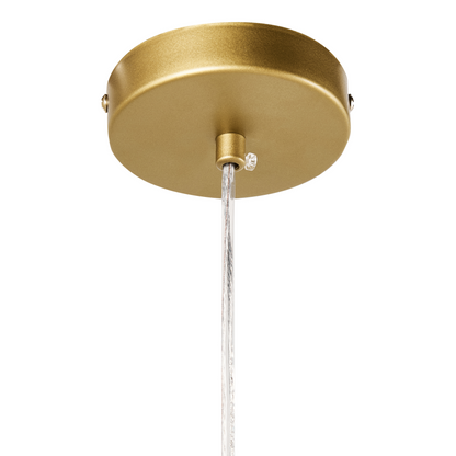 Ceiling Lamp Gold Metal With Six Globe Glass Shades Glamour Style For Dining Rooms