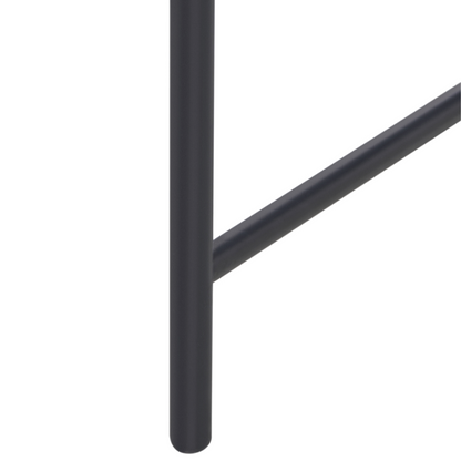 Nova Console Table Dark Brown Black Legs 80x30 cm Sliding Cabinet