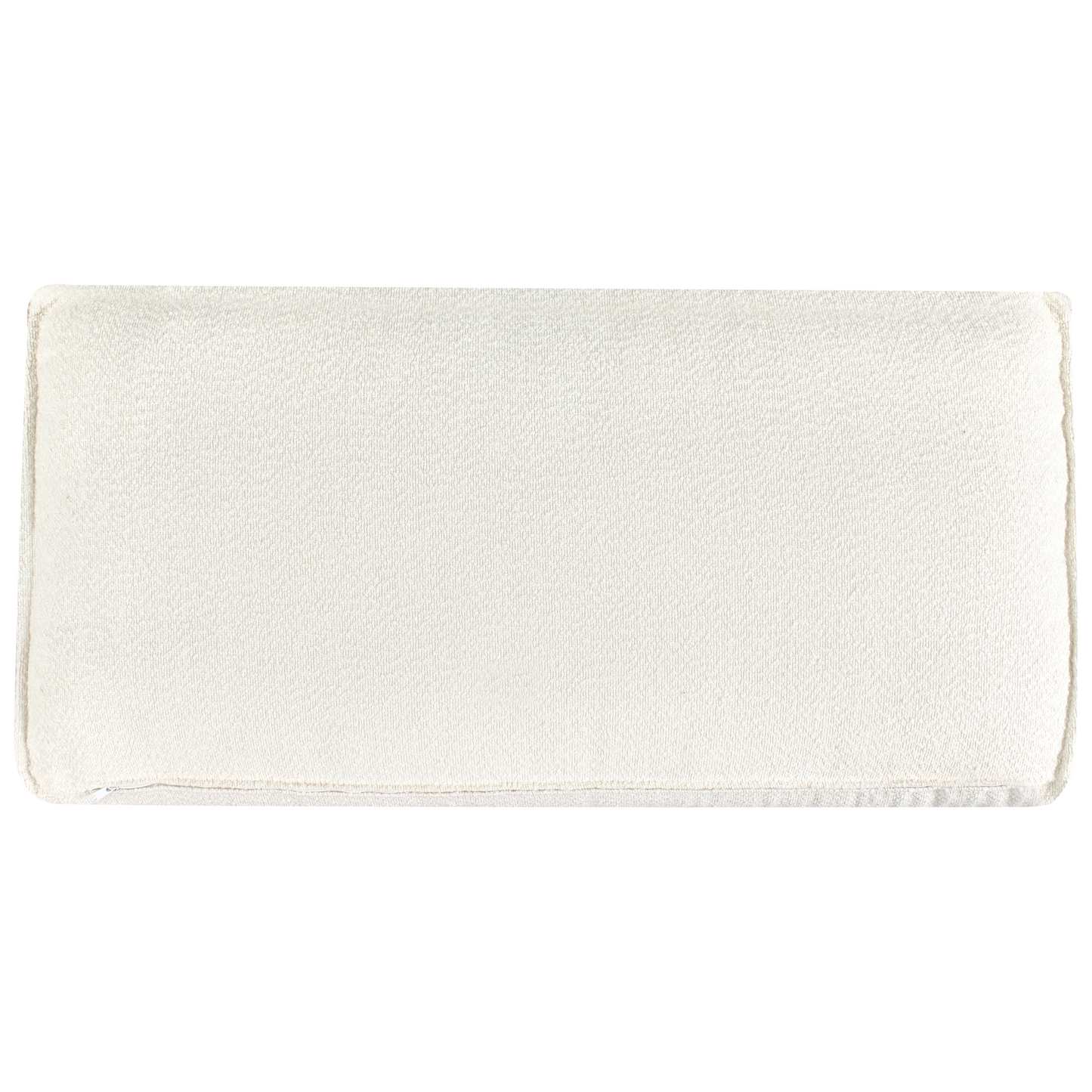 Ottoman Footstool Off White Boucle Square Minimalist