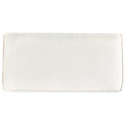 Ottoman Footstool Off White Boucle Square Minimalist