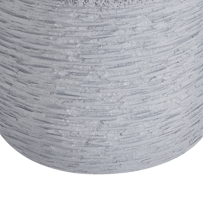 Plant Pot Grey Fibre Clay Round 42 x 41cm Weather Resistant