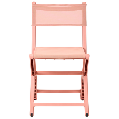 Coral Plastic Dining Chairs Set Of 4 Stacking