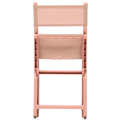Coral Plastic Dining Chairs Set Of 4 Stacking