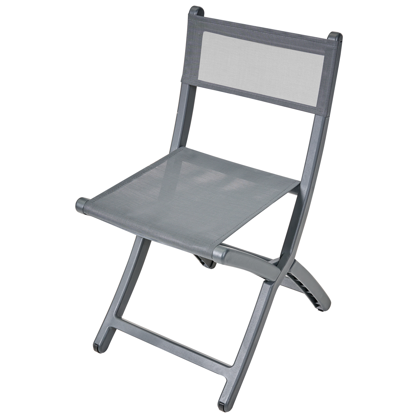 Dining Chairs Set Of 4 Dark Grey Plastic Garden Indoor Outdoor Stacking Armless Minimalist