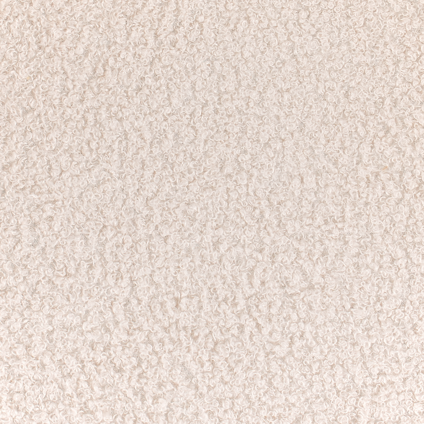 Kids Armchair Light Beige Boucle Upholstery With Shell Backrest And Wooden Legs For Kids