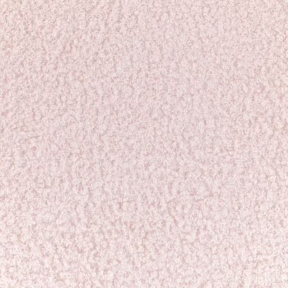 Kids Armchair Pastel Pink Boucle Upholstery With Shell-Inspired Design And Wooden Legs