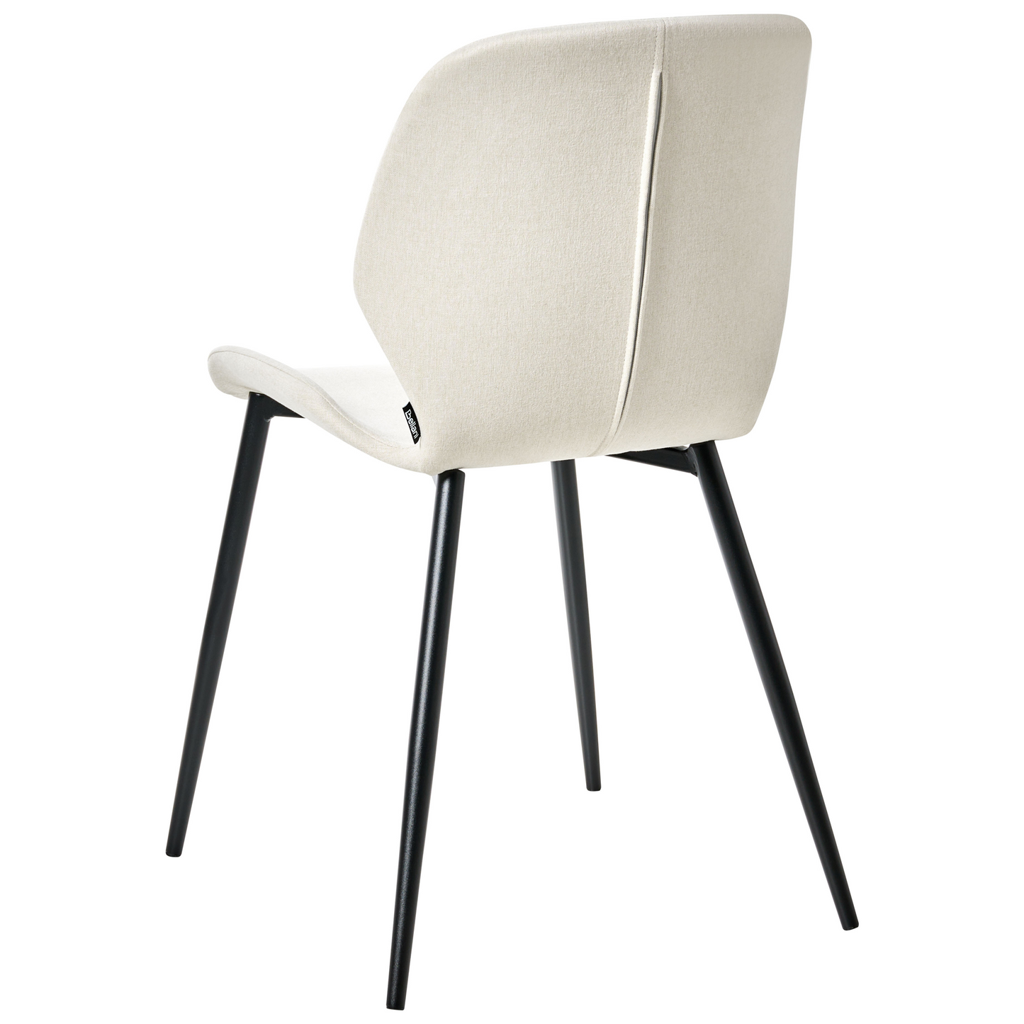 Set Of 2 Light Beige Polyester Conference Chairs Iron Legs