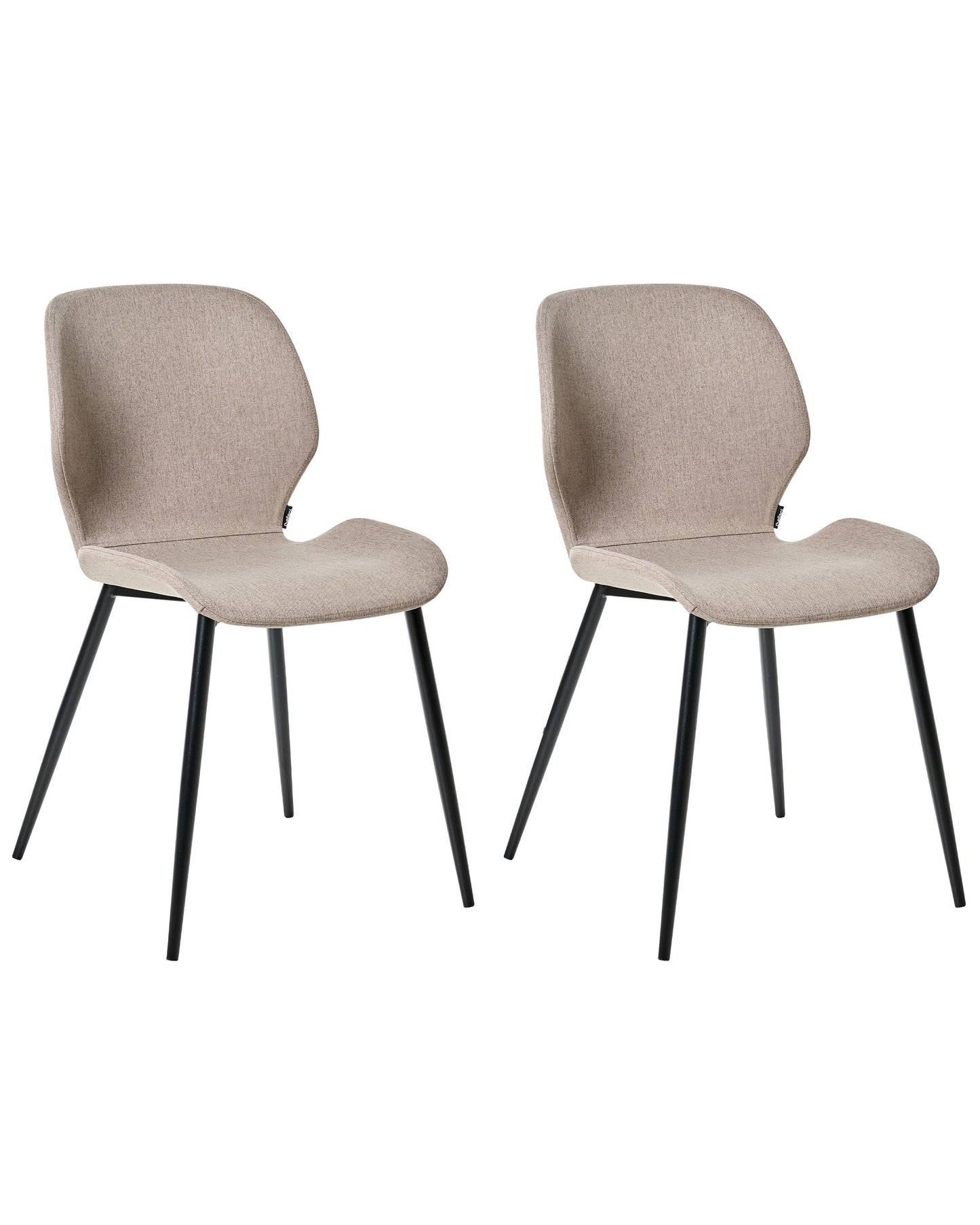 Premium Taupe Conference Chairs Set Of 2 With Polyester Upholstery And Iron Legs For Modern Office