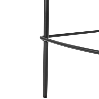 2 Velvet Bar Chairs Beige Black Iron Frame Counter Height