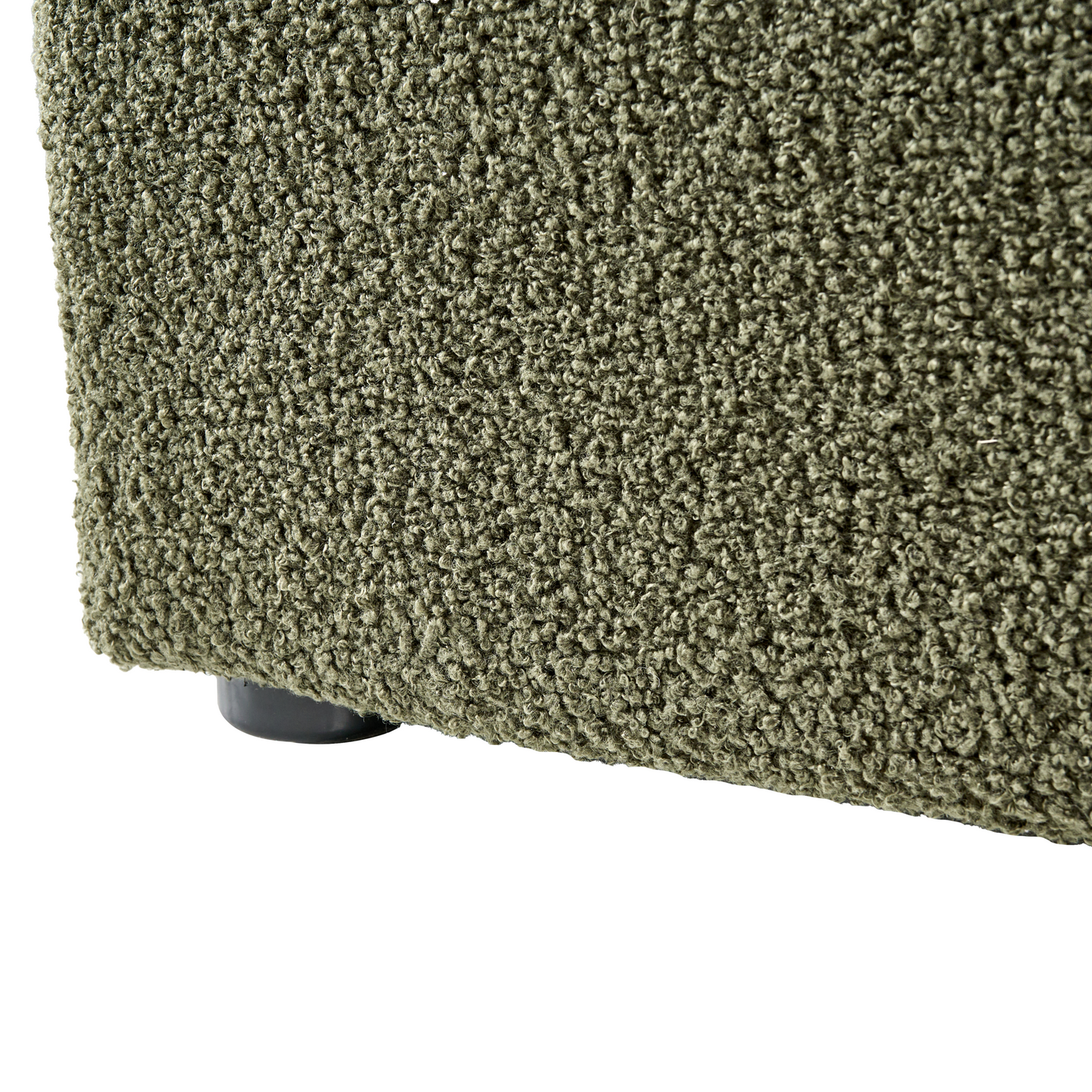 Dark Green Boucle Upholstered Slatted Bed Frame With Ottoman Storage 3ft EU Single Modern Design