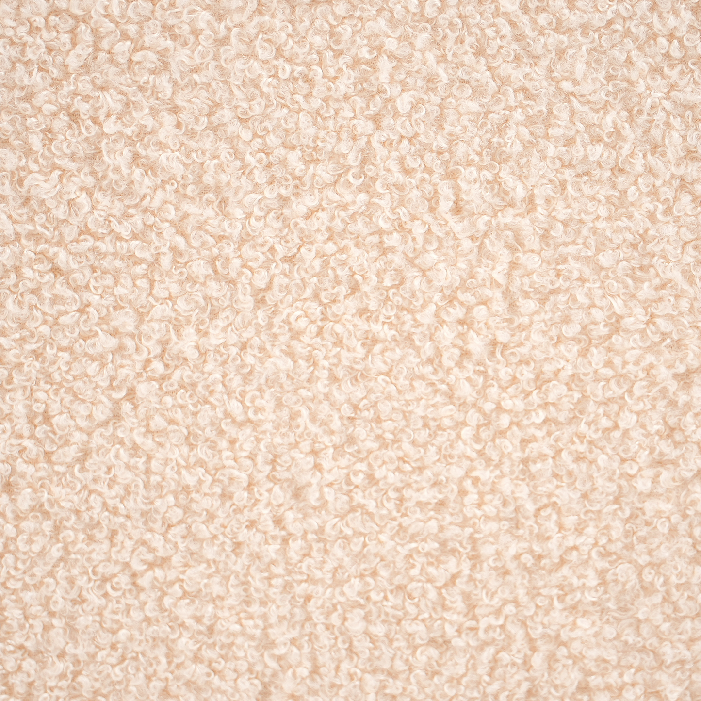 Beige Boucle Pouffe Rectangular Footstool Upholstered Living Room Comfort