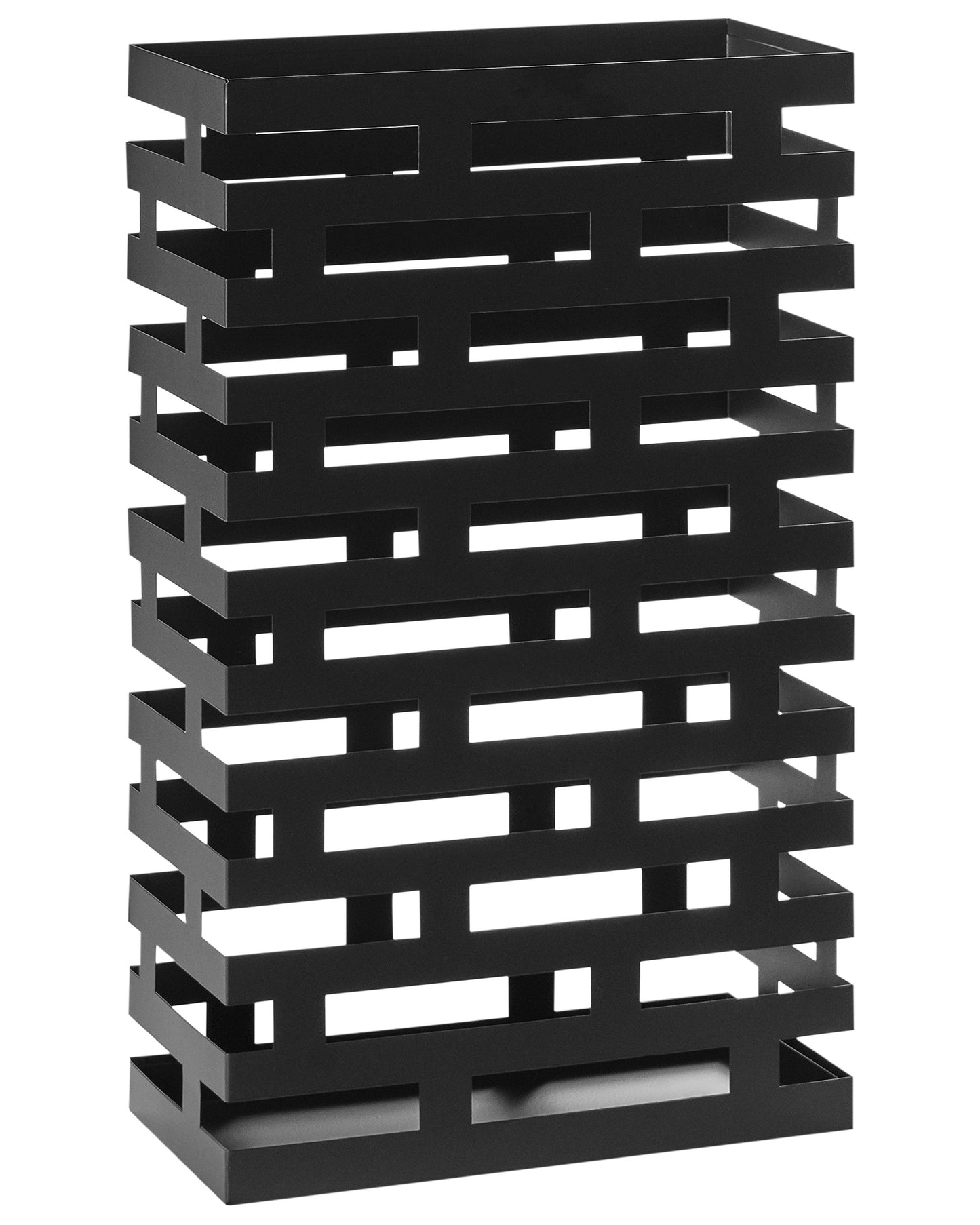 Umbrella Stand Black Powder Coated Tall Hallway Organizer For Wet Umbrellas