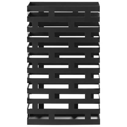 Umbrella Stand Black Powder Coated Tall Hallway Organizer For Wet Umbrellas