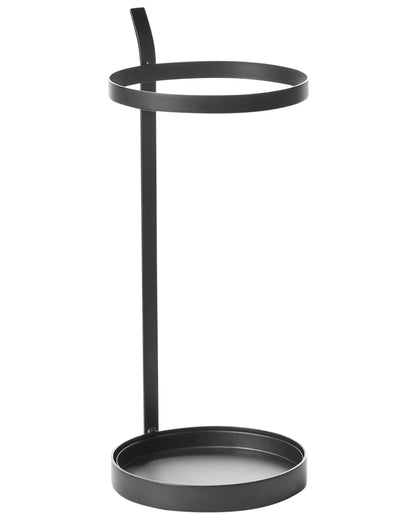 Black Iron Umbrella Stand Powdercoated Hallway Organizer
