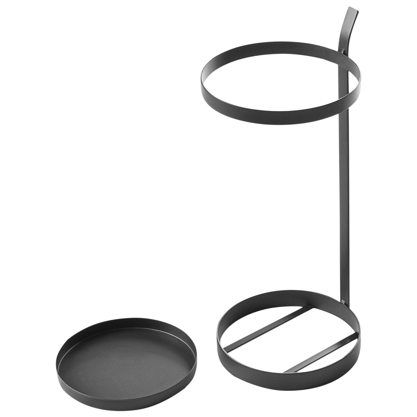 Black Iron Umbrella Stand Powdercoated Hallway Organizer