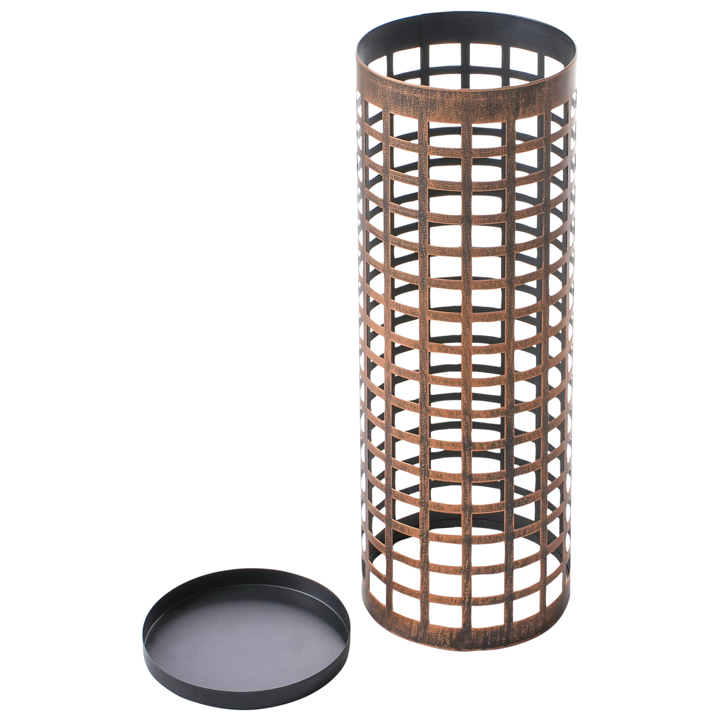 Copper Umbrella Stand Tall Powder Coated Hallway Organizer